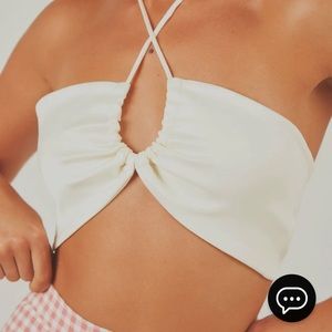 Peppermayo cropped halter top